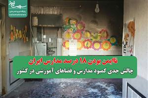 چالش جدی کمبود مدارس و فضاهای آموزشی در کشور / ناایمن بودن ۱۸ درصد مدارس ایران